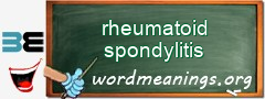 WordMeaning blackboard for rheumatoid spondylitis